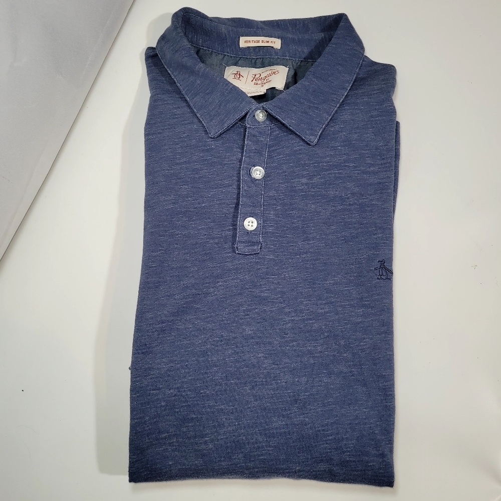 Original Penguin Short Sleeve Polo Shirt Men's XXL Blue